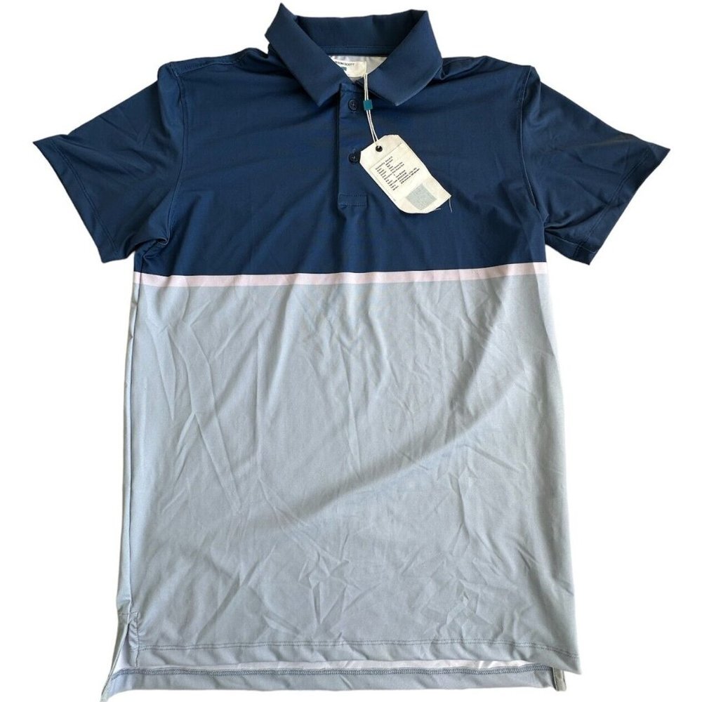 Jason‎ Scott  polo short sleeve shirt color blocked Men size S